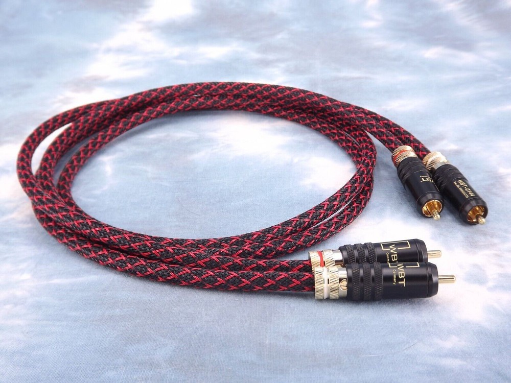 Maze Audio Reference Series Locking RCA Patch Cables Interconnects Red/Black