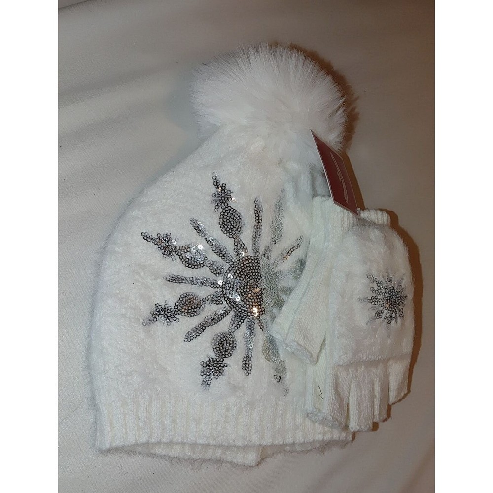 Super Soft White Beanie & Gloves