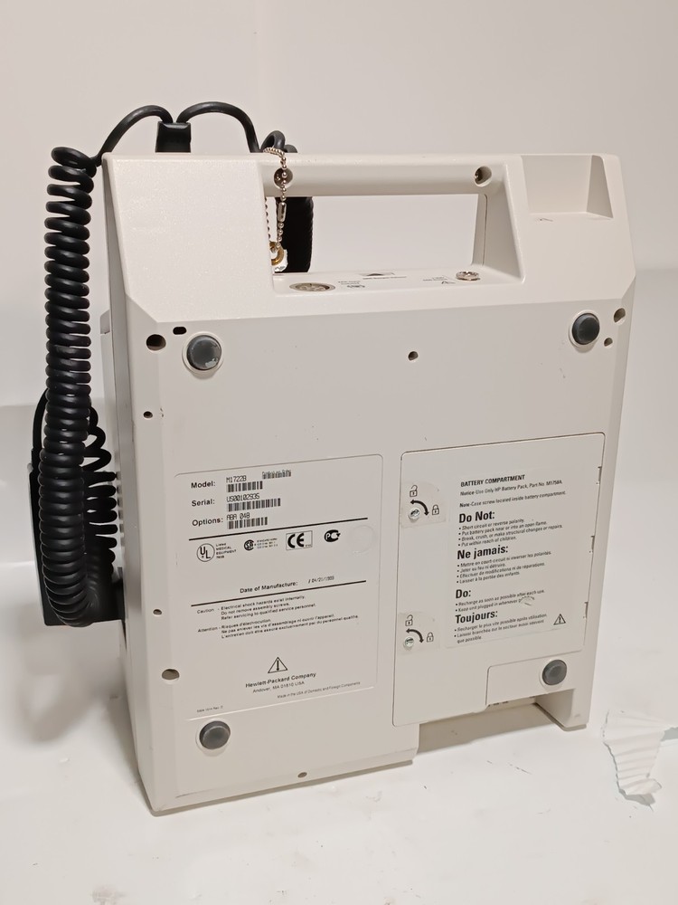 Hewlett Packard M1722B CodeMaster ECG Unit with Shock Paddles