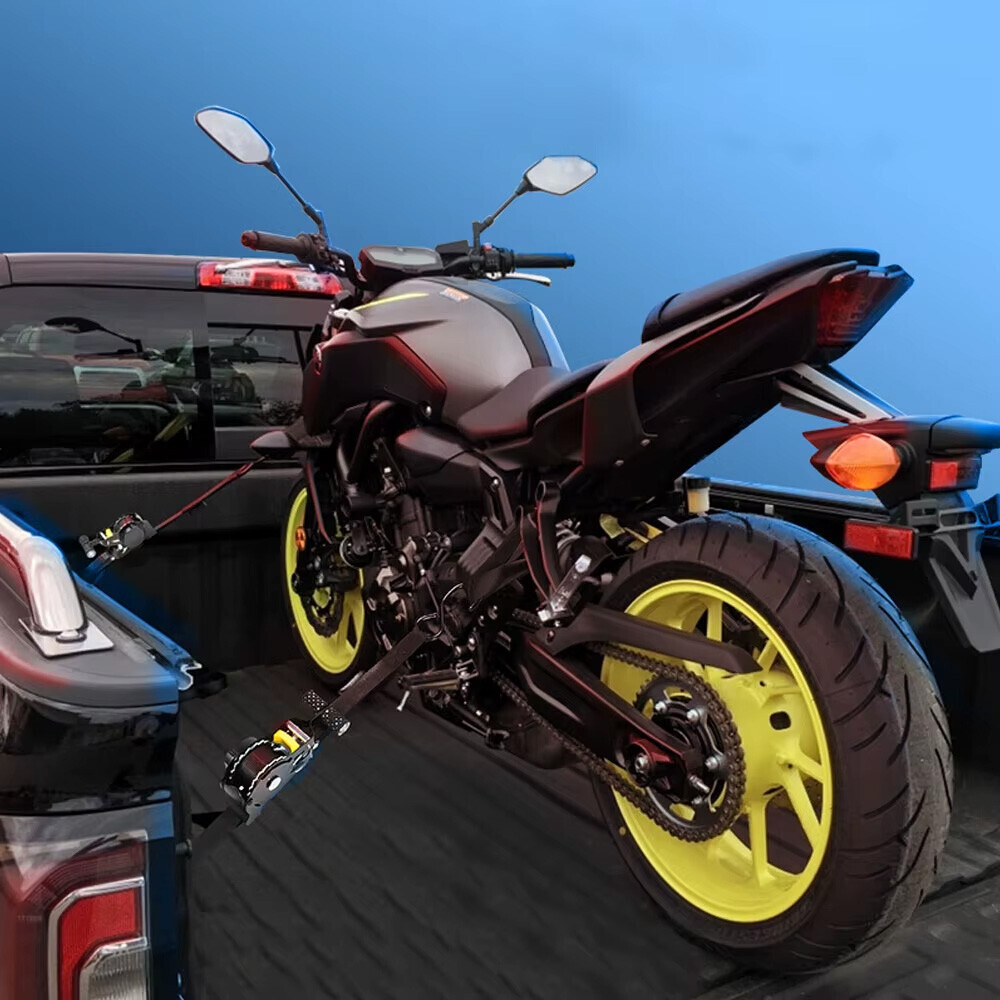 4 Pack Retractable Ratchet Tie-Down Straps 1500LBS Heavy-Duty for Boat, ATV, UTV