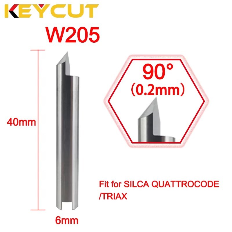 W205 90° 0.2mm Cutter Fits SILCA Quattrocode SILCA Triax Key Duplicating Machine