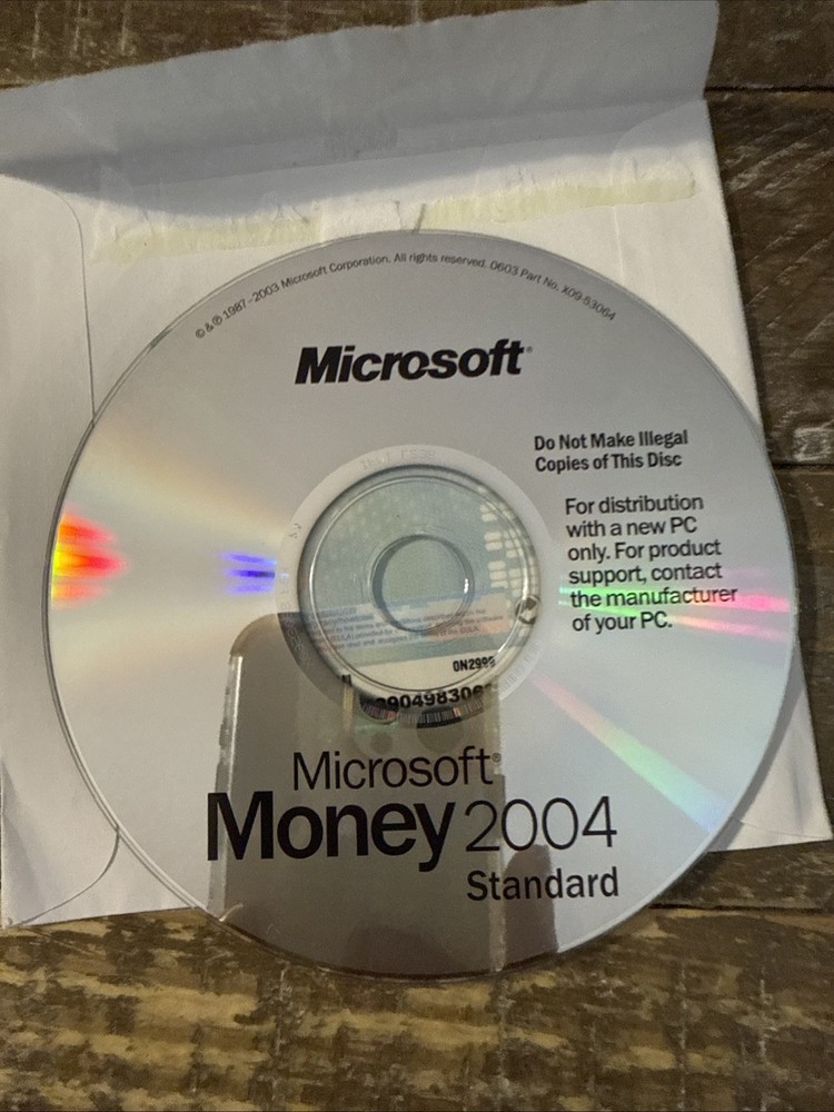 Microsoft Money 2004 Software PC Cd Rom