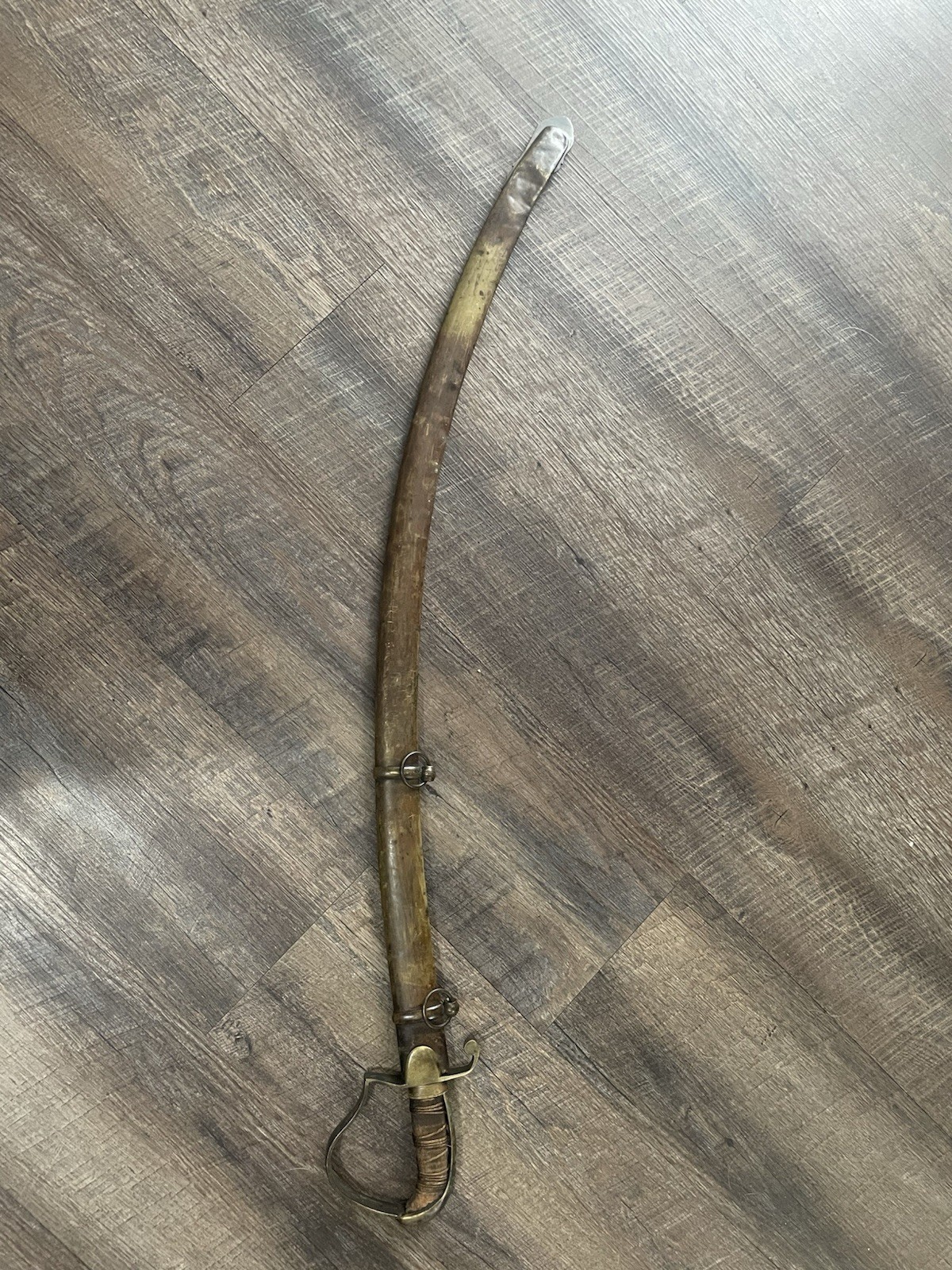 Vintage Original US War Of 1812 Sword With Brass Scabbard