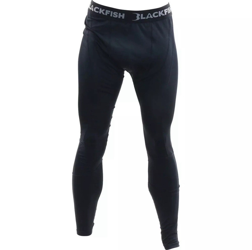 BLACKFISH Microflex Midlayer Thermal Bottom Size Medium, Moisture Wicking, Black