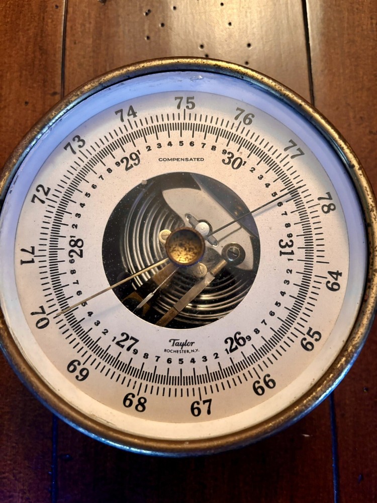 Antique Brass Barometer