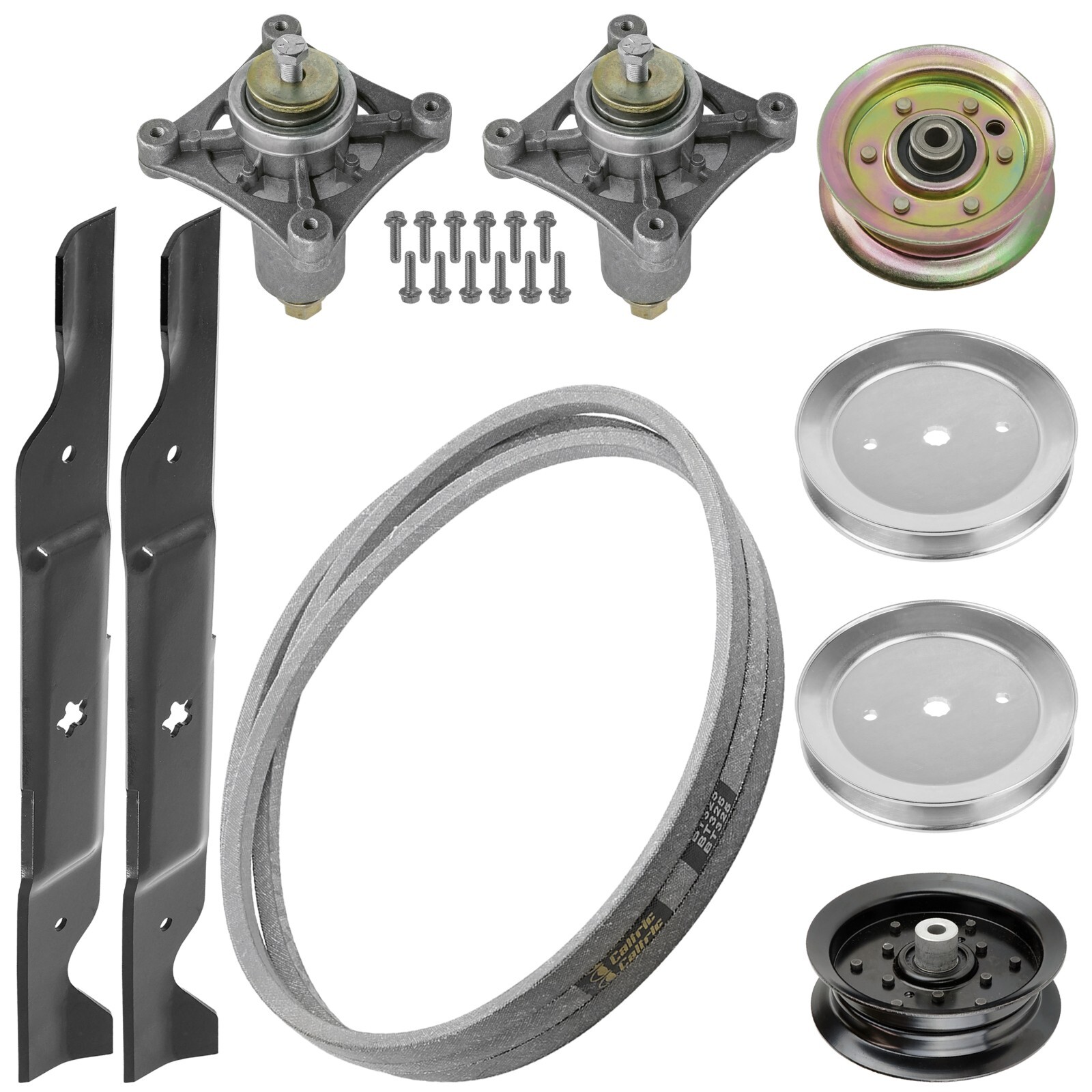 46" Deck Spindles Blade Belt Pulley Kit for Husqvarna YTH20K46 YTH22V46 YTH21K46