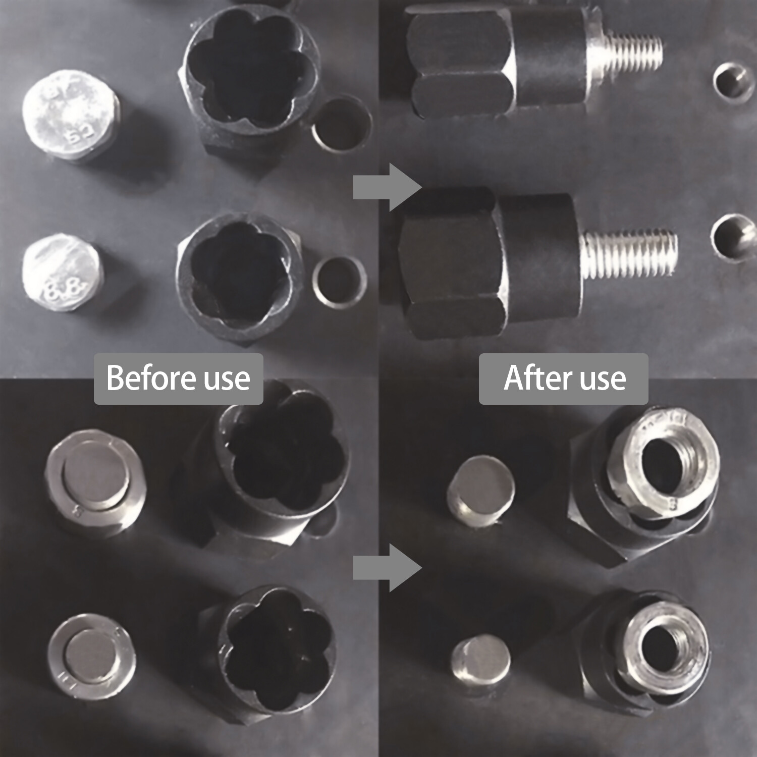 11 PCS Damaged Lug Nut Lock Remover Twist Socket Set Screw Extractor Tool 9-19mm