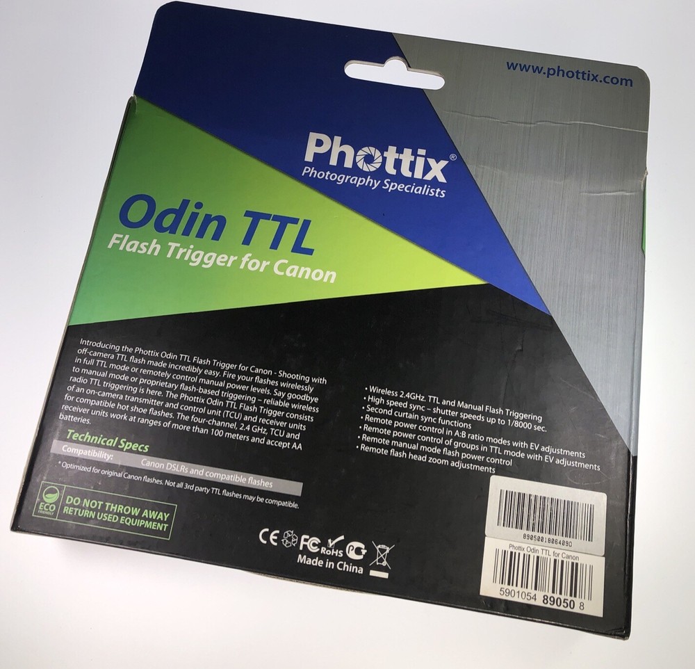 Phottix Odin TTL Flash Trigger & Receiver for Canon (New)