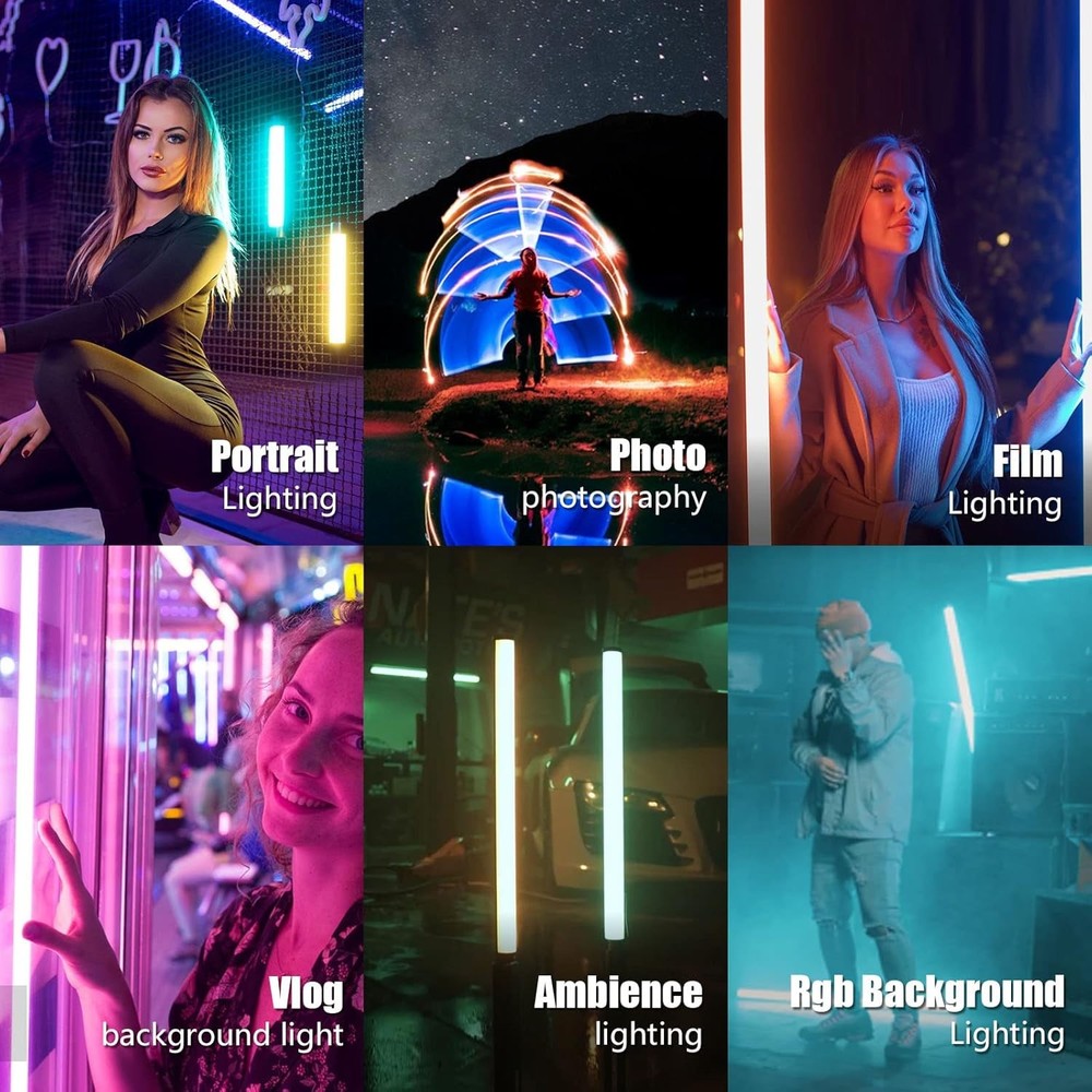 RGB Tube Light Video Lighting App Controlled
