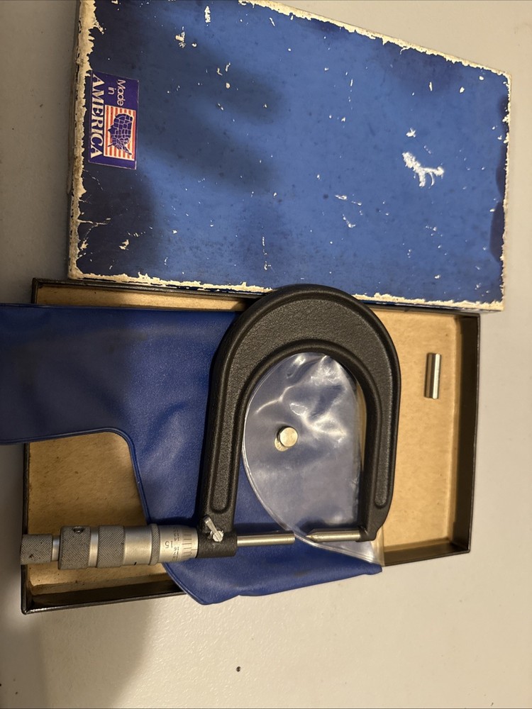 🇺🇸 Central Tools BRAKE Rotor Disc Micrometer Thickness Gauge DEEP U Frame USA