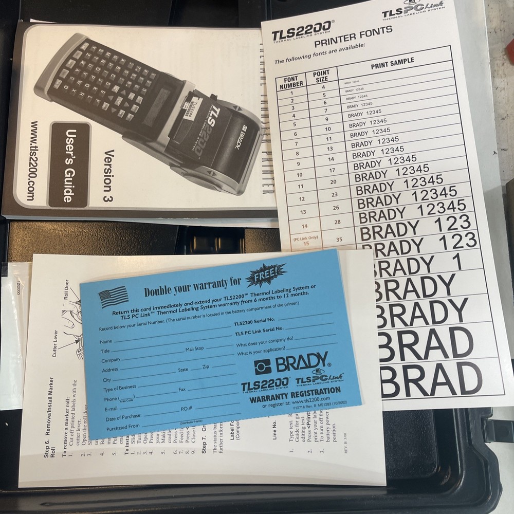 Brady TLS2200 Thermal Labeling System Printer Needs Firmware Update. Memory Err.