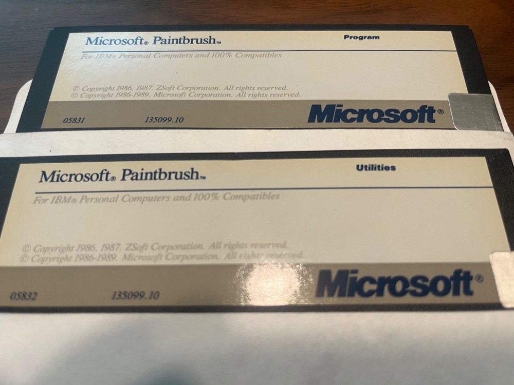 Microsoft Paintbrush 5.25" Floppy Disks (UNTESTED)
