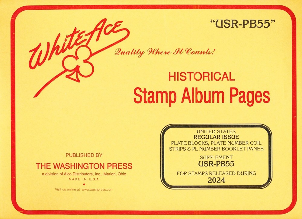 WHITE ACE 2024 UNITED STATES Regular Issue Plate Blocks Supplement USR-PB55