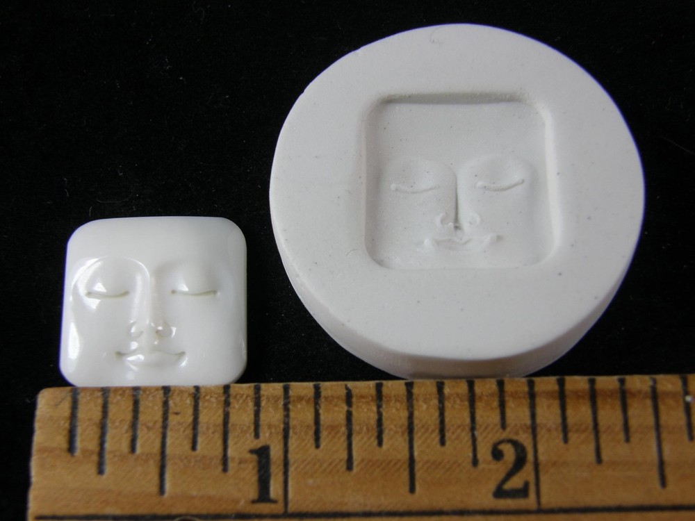 Face Polymer Clay Mold Square Shape (#MD1482)