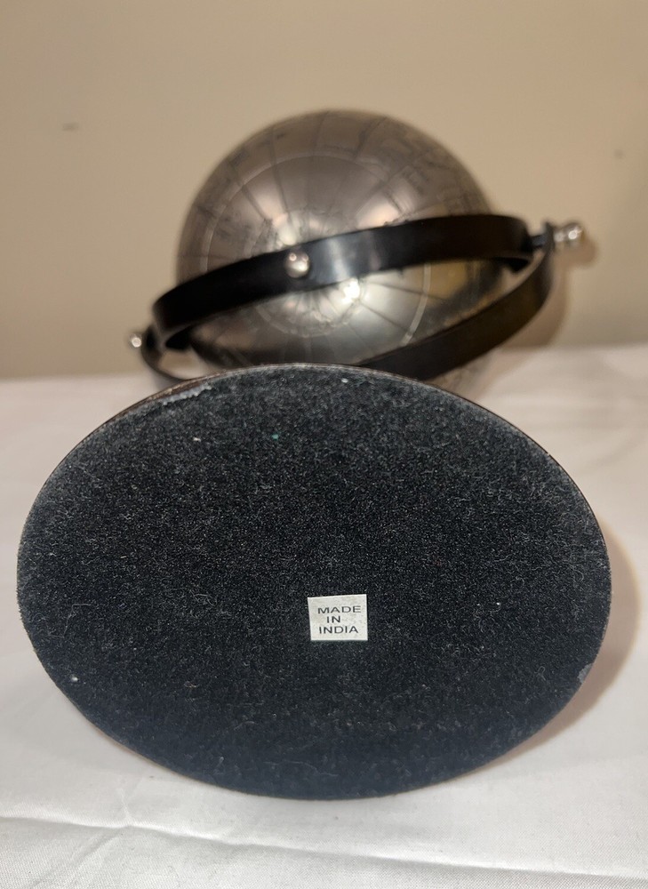 Globe Earth Stand Base Metal Vintage