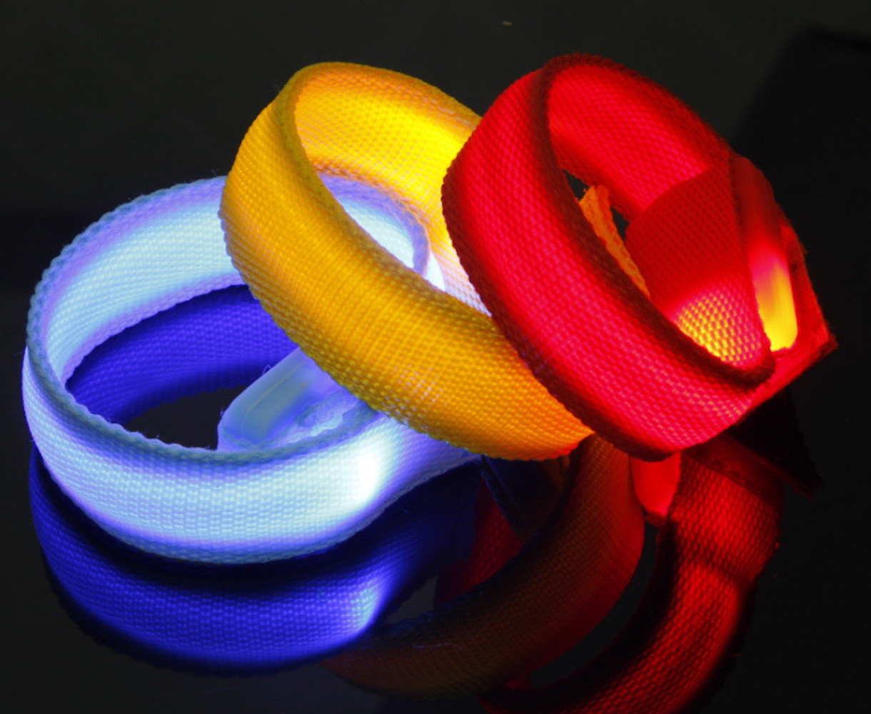 RECHARGEABLE LED ARMBAND ankle ARM BAND Light Night Safety Running Walking Bike