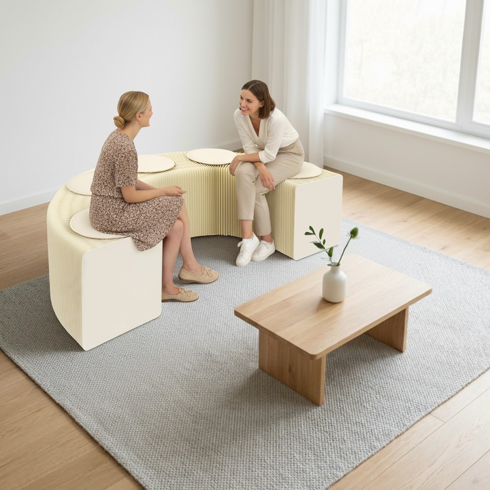 Foldable Shoe Changing Stool, Heavy-duty Folding Craft Bench With Cushion
