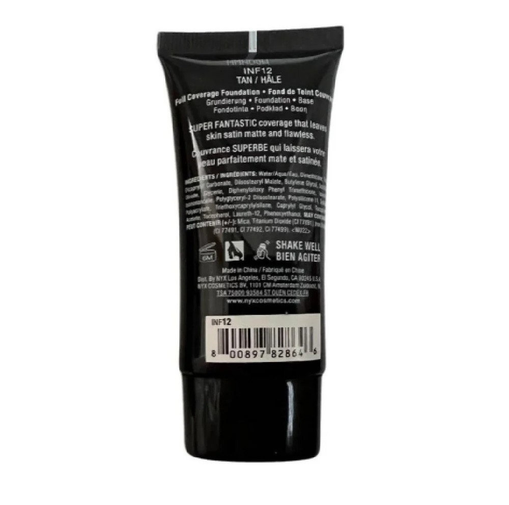 NYX Invincible Fullest Coverage Foundation, Tan INF12