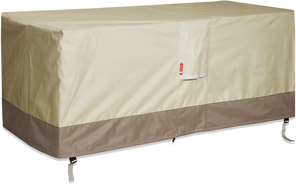 Heavy Duty 58" x 28" Rectangular Fire Pit Cover - Weather Resistant & Secure Fit