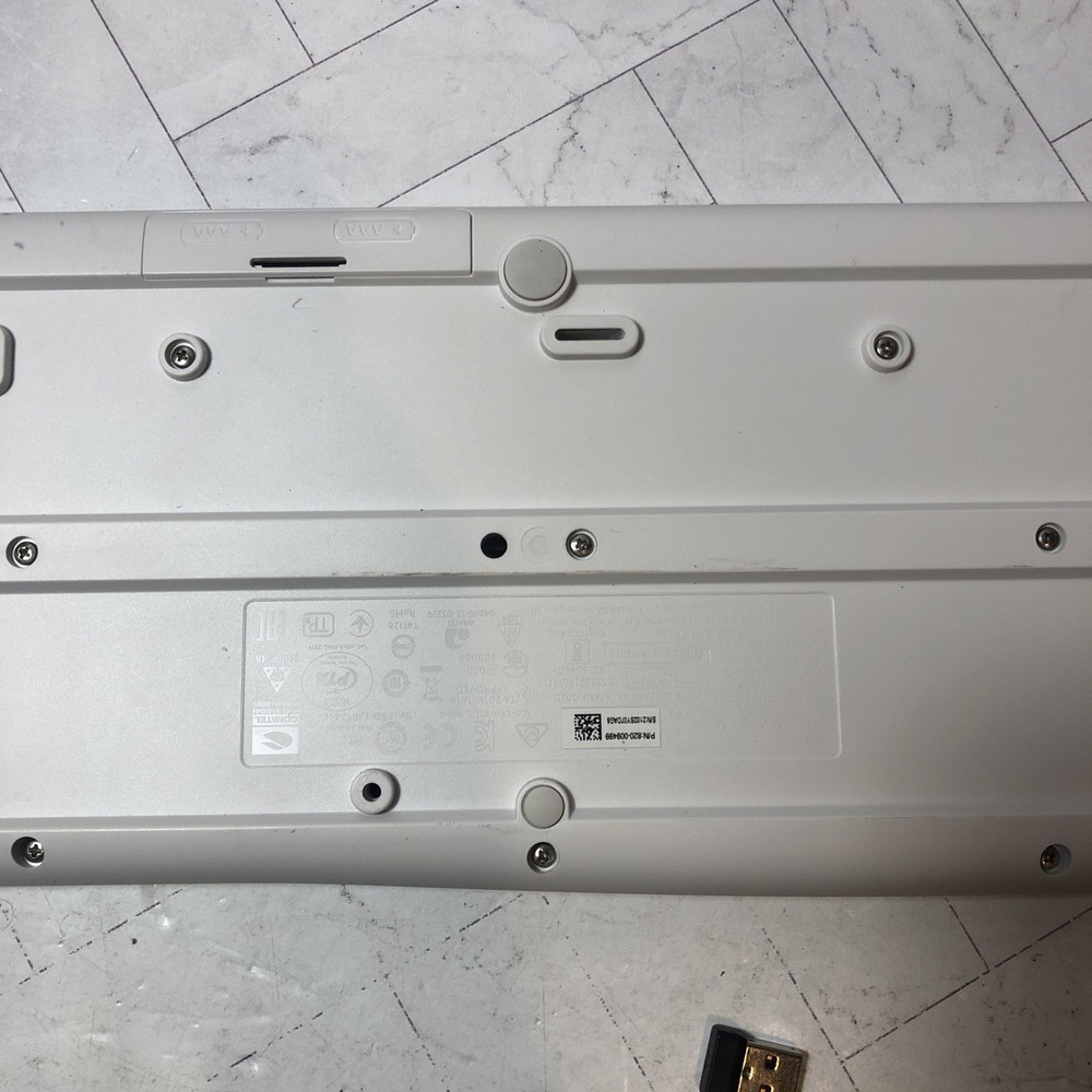 Logitech K295 Silent Touch Wireless Keyboard White w Receiver Dongle