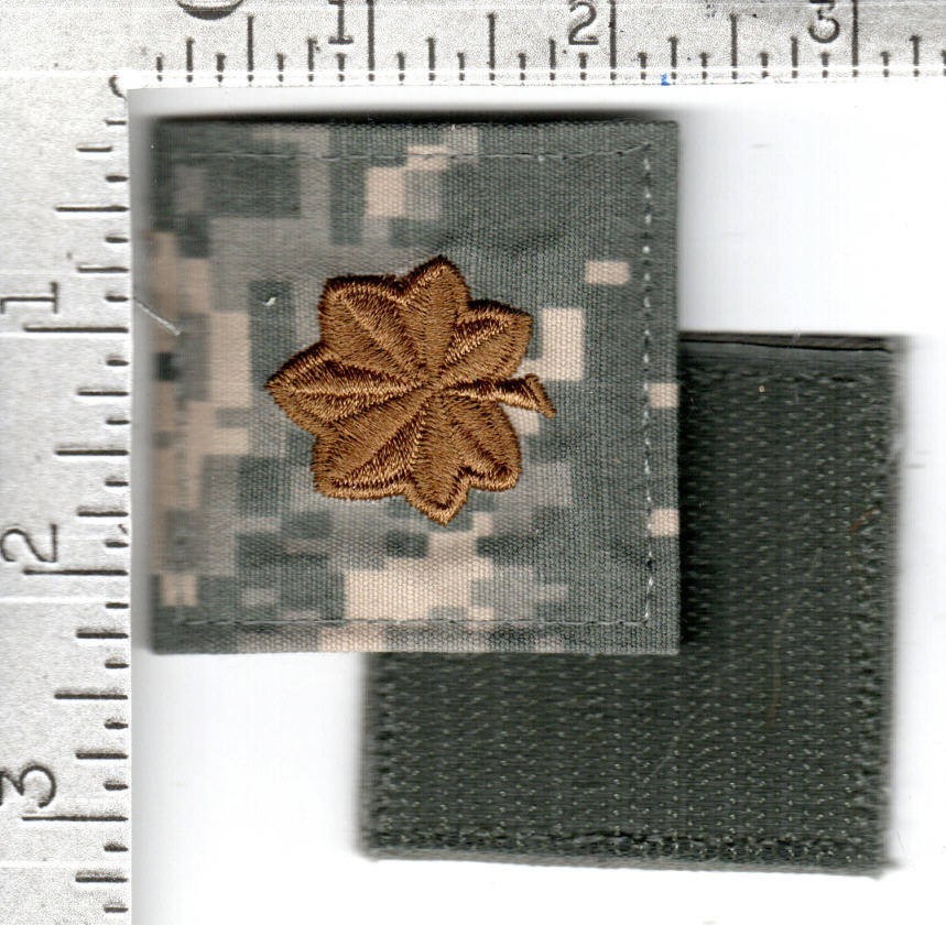 US Army patch rank (circa 2000s) Major Gore-Tex Jack Tab - Hook/Loop