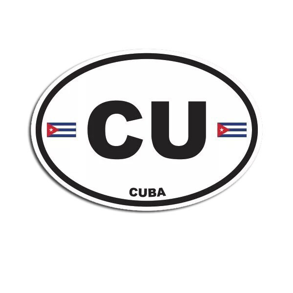 Cuba Oval Sticker Decal