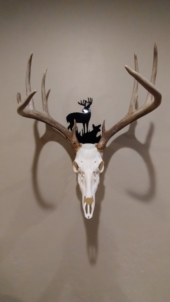 Deer Skull Hanger Black