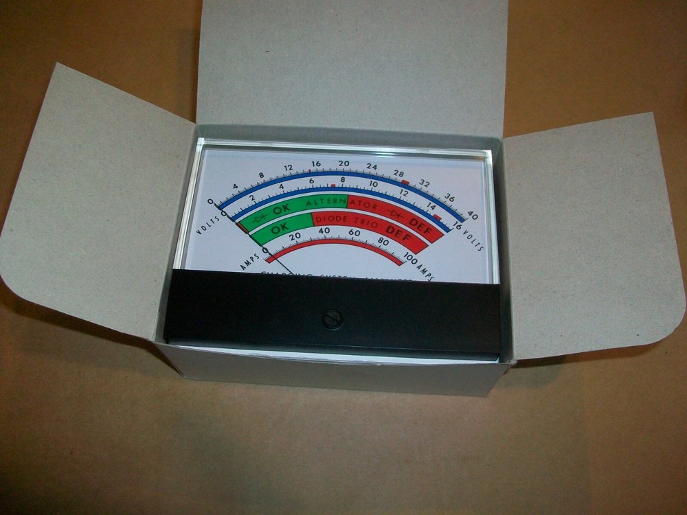 Charging System Analyzer Analog Meter by Ideal Precision Meter Co. 6" x 4.25"