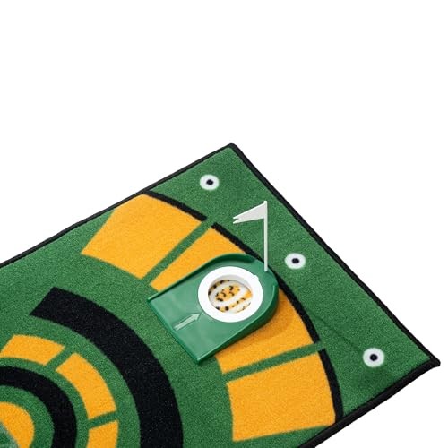 Golf Putting Practice Mat Set with Alignment Mirror & Upgraded Putting Mat