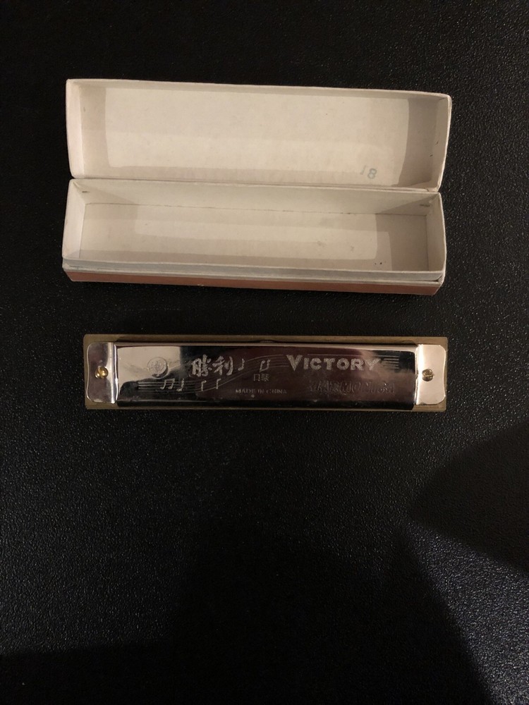 Vintage Victory Harmonica Original Box, Fair Condition