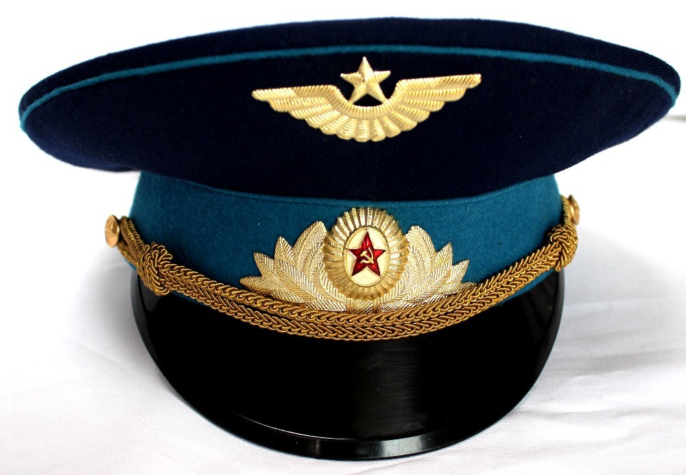 SOVIET AIR FORCE OFFICER ORIGINAL PARADE CAP - Large size