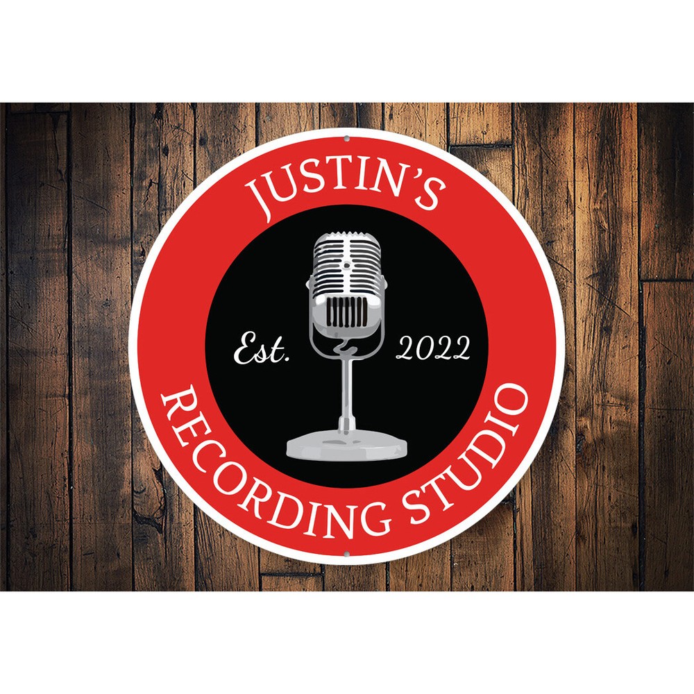 Recording Studio Metal Sign