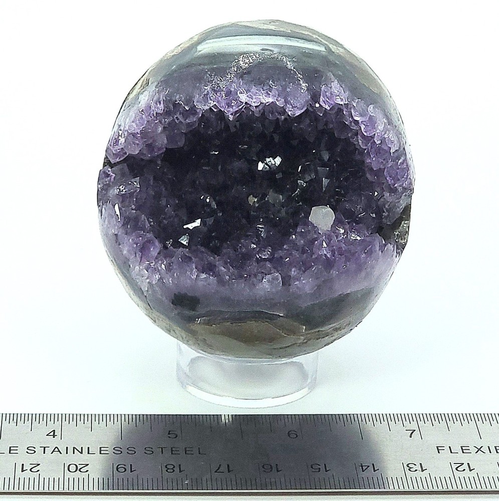 Amethyst Geode Smiling Sphere- Pac Man- WYSIWYG