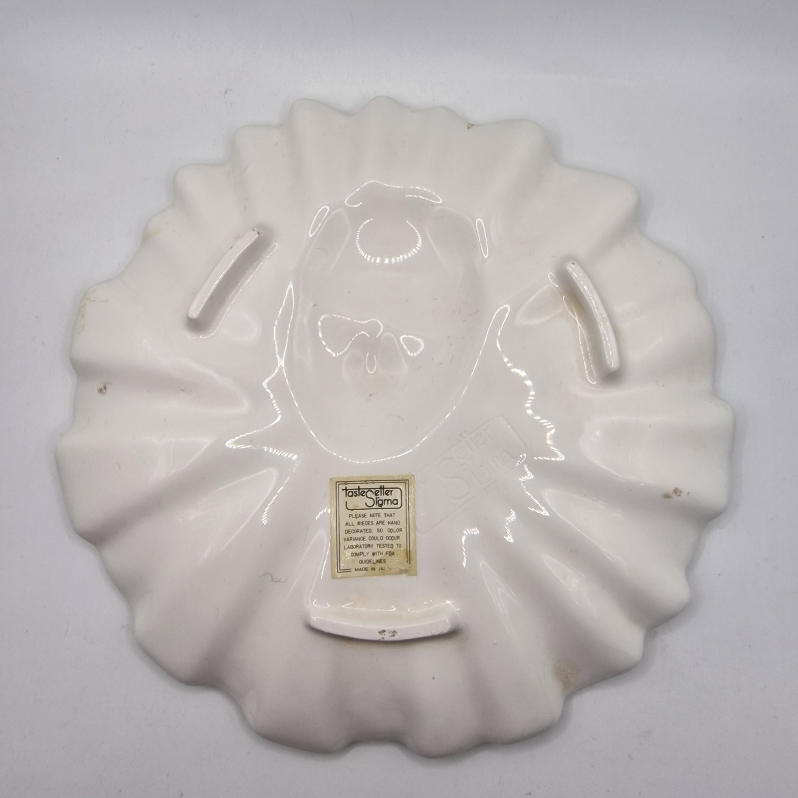 Vintage Tastesetter Sigma Pierrot Clown Face Plates Pair 80s Japan Mime Art Deco