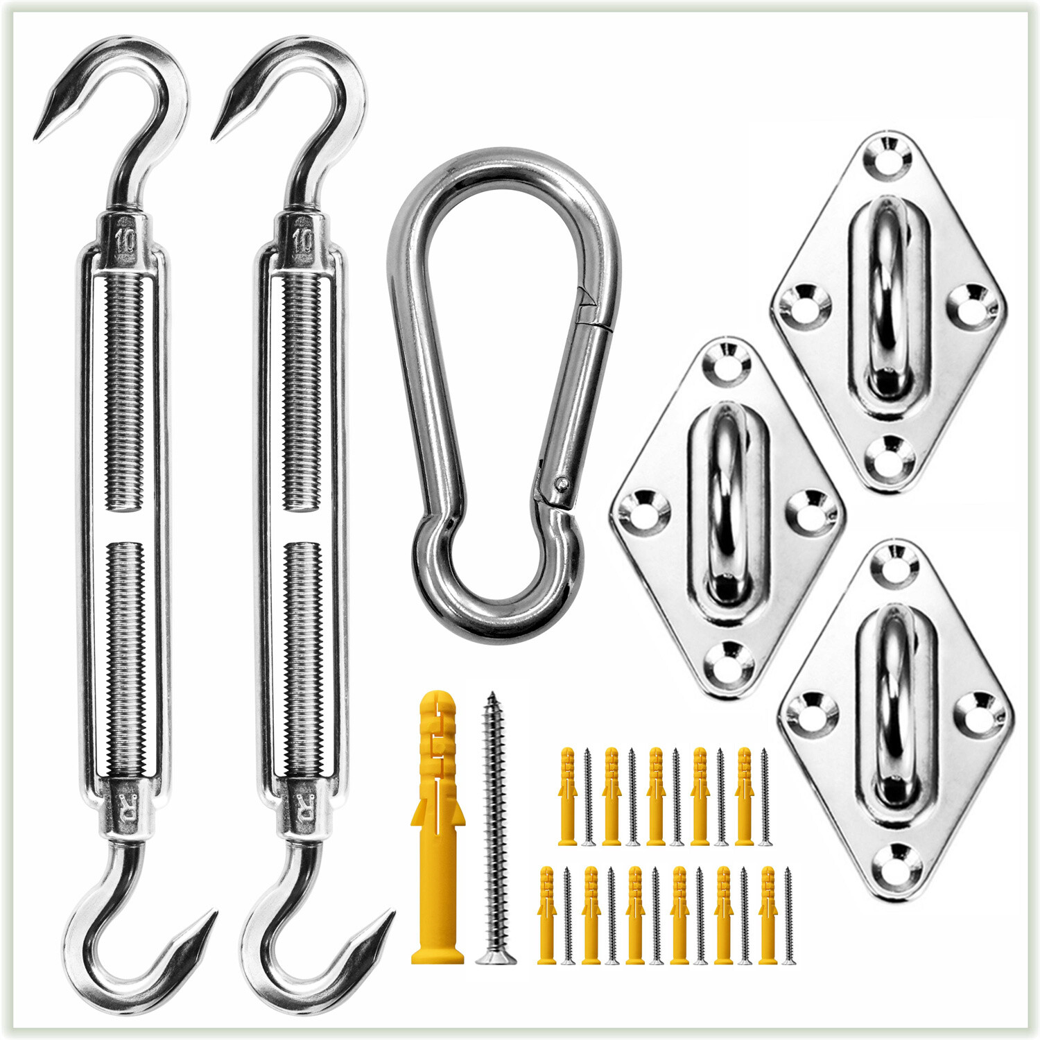 ColourTree Hardware Kit for Sun Shade Sail Triangle Rectangle Installation