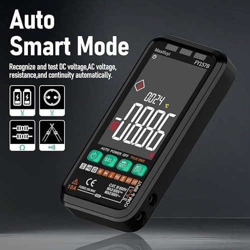 Digital Multimeter TRMS 6000 Counts Auto Ranging Voltmeter Rechargeable USB