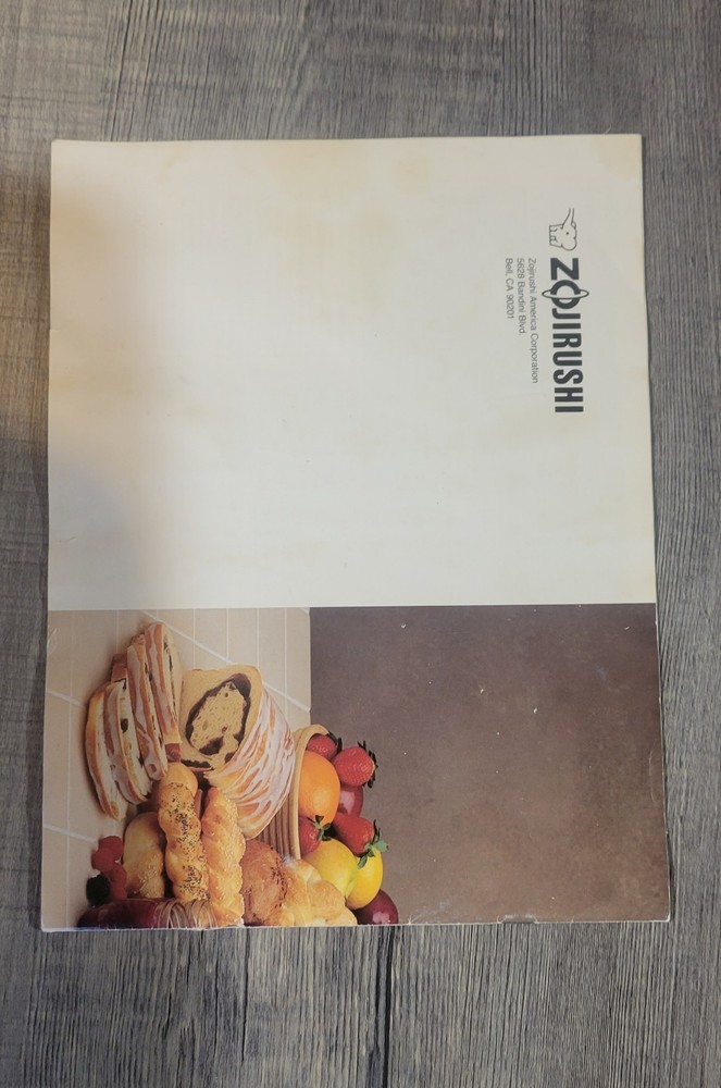 Zojirushi Automatic Bread Maker Machine BBCC-S15A Instructions Cup Scoop Tested