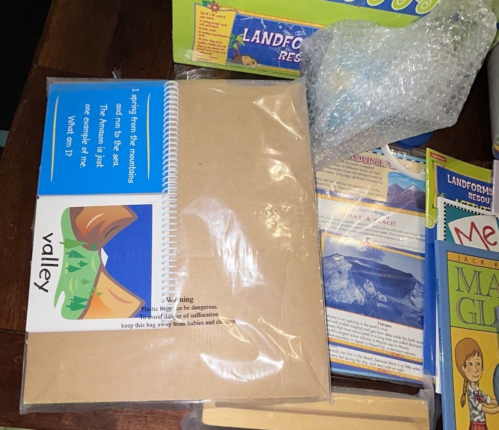 Landforms & Mapping Resource Box Lakeshore Learning Homeschool -Compass +5 Books