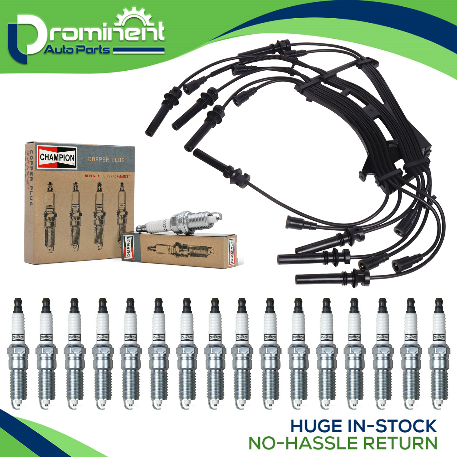 For Dodge Ram Pickup 5.7L Hemi Tune Up Kit 16 Spark Plugs Ignition Wires