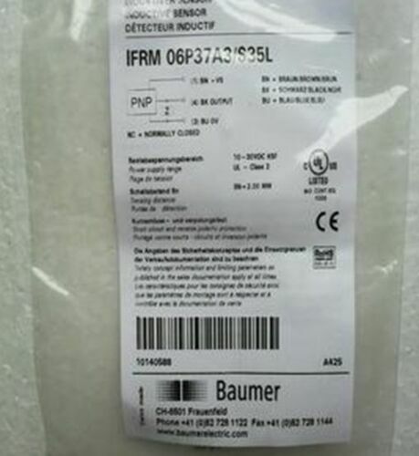 1PC New Baumer proximity switch IFRM 06P37A3 / S35L ^