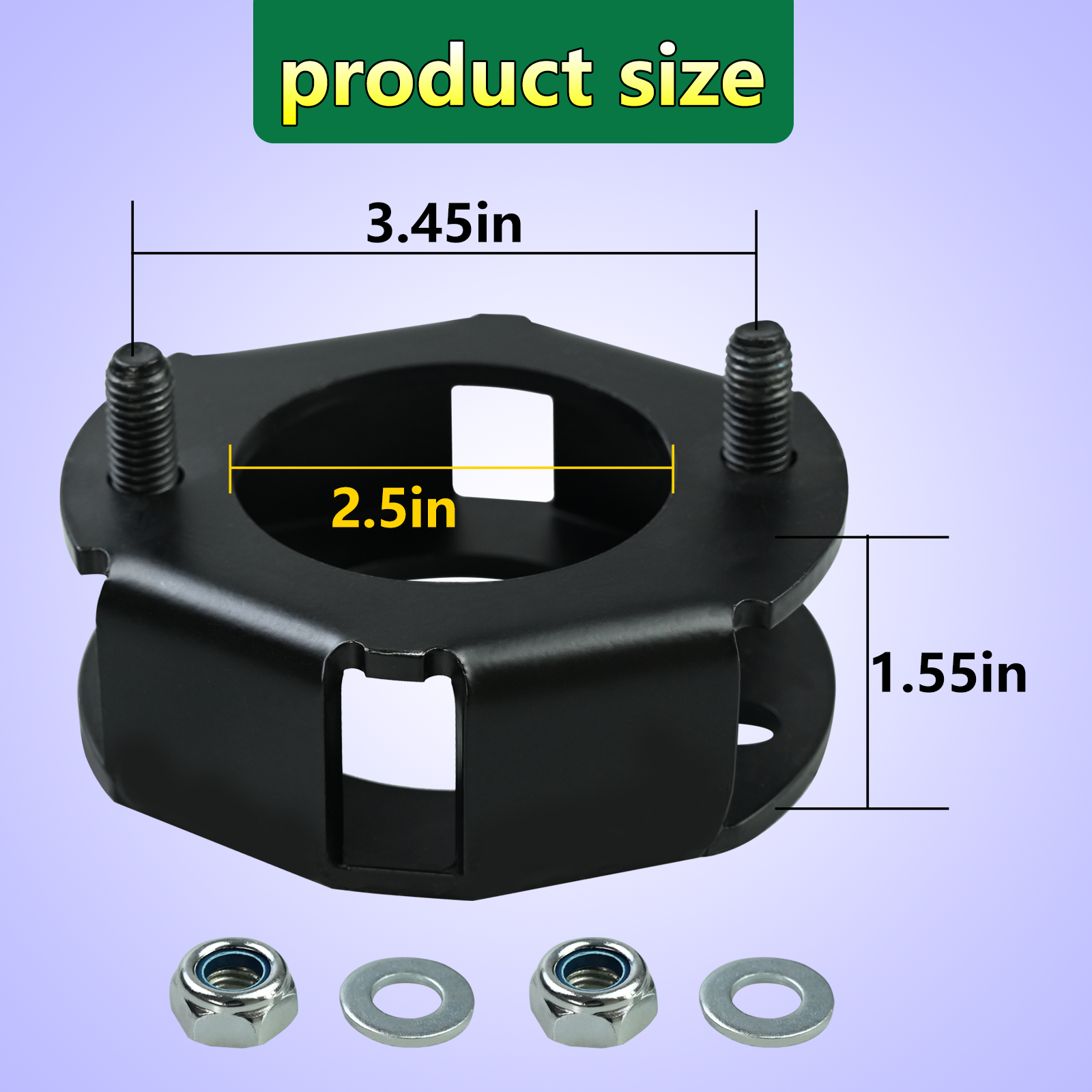 2" Front Lift / Leveling Spacer Kit For Kawasaki Mule 2510 4010 4000 Series