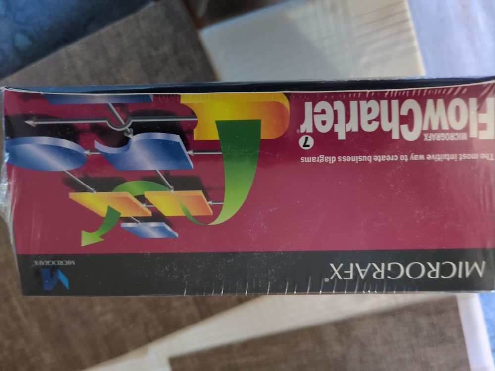 MicroGrafx Flowcharter 7 CD ROM 1996 Sealed Software 084072104132 Microsoft/219e