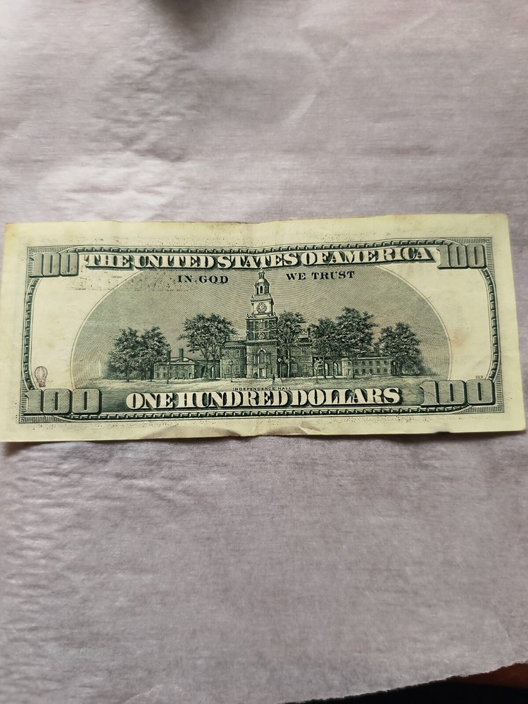 1996 100 dollar bill off center error