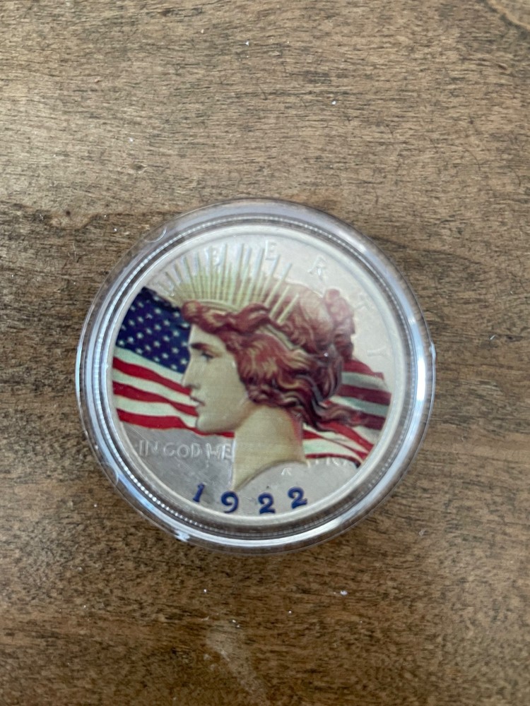 Colorized Peace Silver Dollar 1922