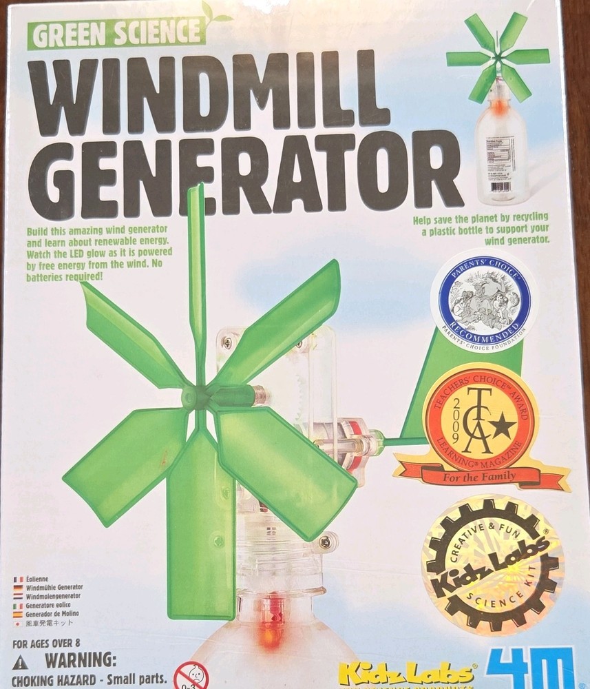 4M Green Science Windmill Generator Educational Kit for Ages 8 and Up