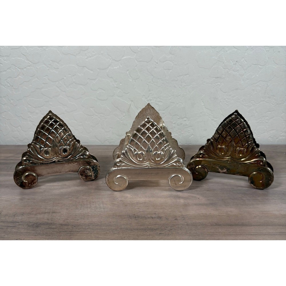 Sheffield Mid Century Silverplated Display Holders- EUC