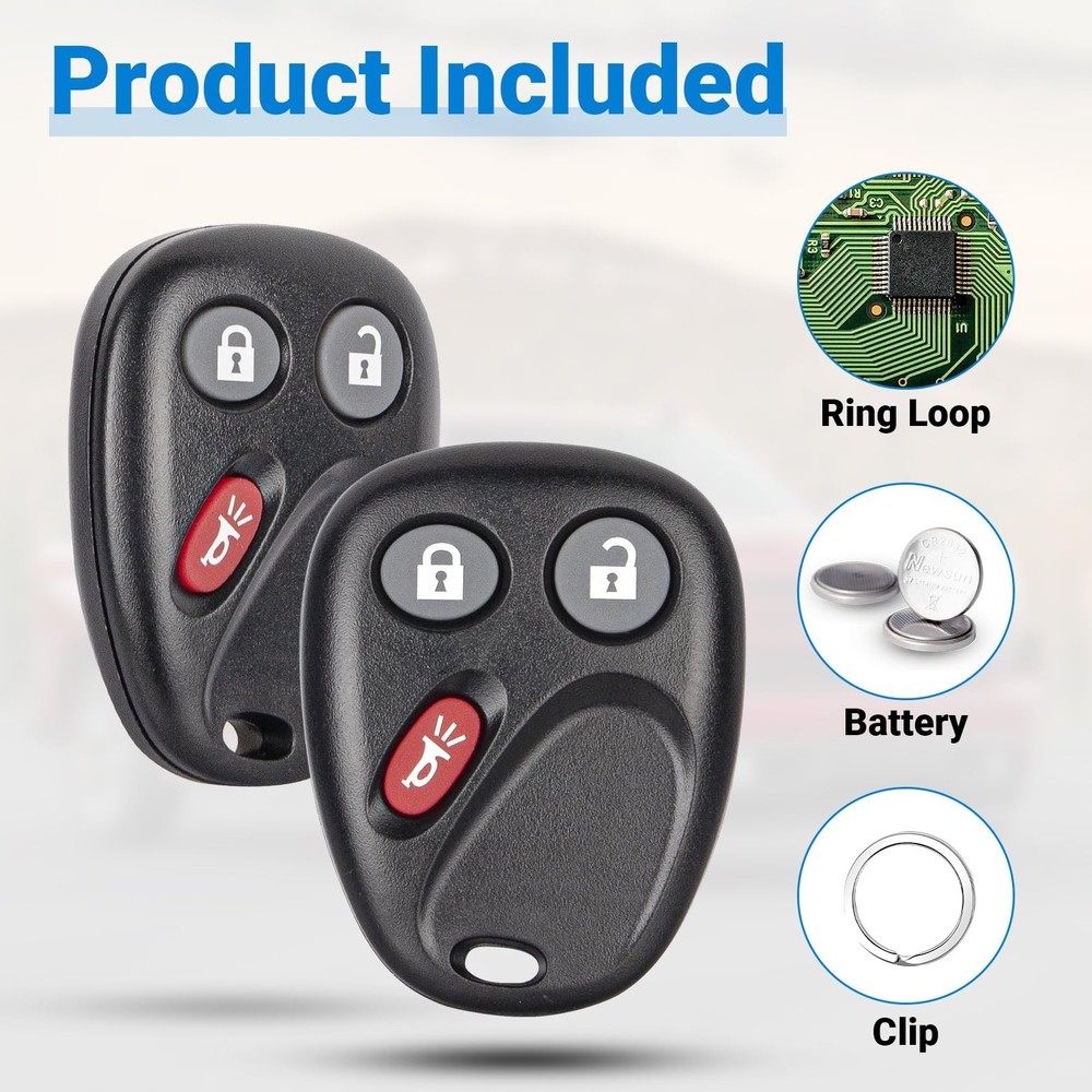 Keyless Entry Fob Replacement for 2003-2007 Chevy GMC Cadillac 2 Pack