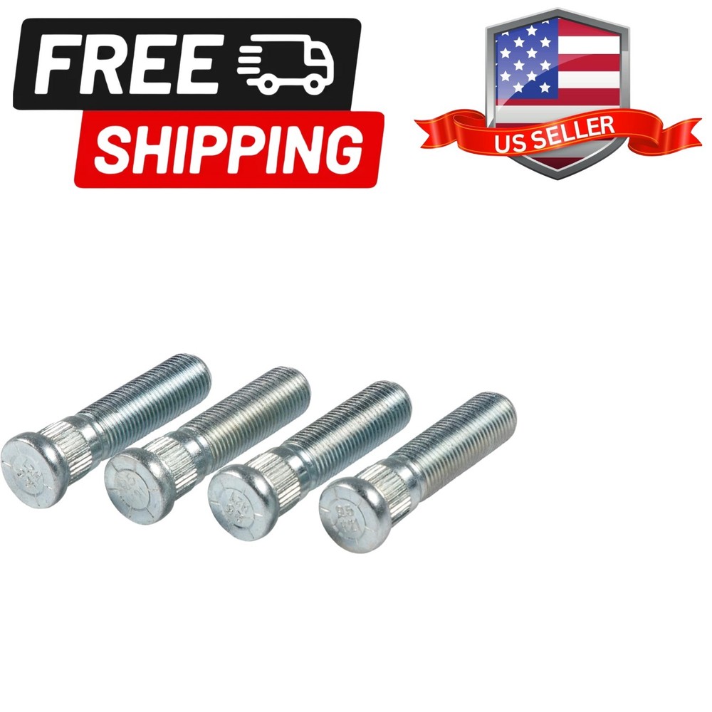 Trailer Wheel Studs 4 Pack, 9/16-18 UNF Thread, 2.31 in Under Head Length, 0....