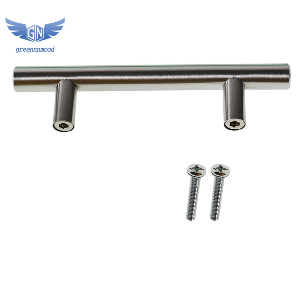 50 PCS Stainless Steel T Bar Pulls Knobs Handles Cabinet Door Kitchen Drawer