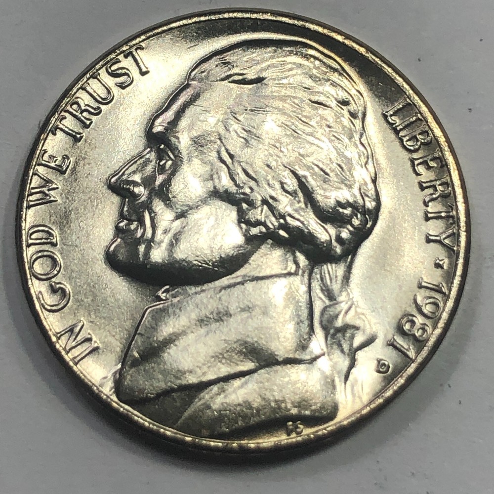 1981 P&D Set - Jefferson 5 cent - Uncirculated